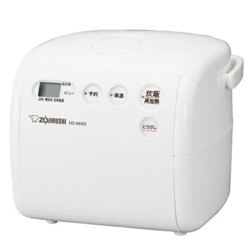 象印 ZOJIRUSHI NS-NH05-WZ ソフトホワイト 極め炊き マイコン炊飯ジャー 3合 NSNH05WZ