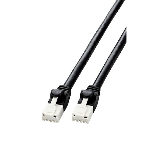エレコム(ELECOM) LD-GPAT/BK1/RS ブラック LANケーブル CAT6A 1m 高速 10Gbps ストレート 爪折れ防止