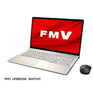 富士通 FUJITSU FMVN77H1G LIFEBOOK NH 17.3型 Ryzen7 /8GB/512GB/Office シャンパンゴールド Windows 11Home ノートパソコン FMVN77H1G