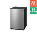 シャープ SHARP FJ-HM7K-H メタリックグレー 1ドア冷凍庫 グルメクール どっちもドア 72L 幅495mm FJHM7K