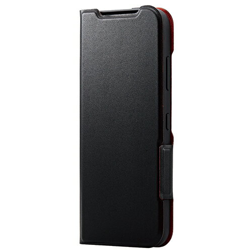 エレコム ELECOM PM-K222PLFUBK ブラック かんたんスマホ3 ケース ソフトレザー PMK222PLFUBK