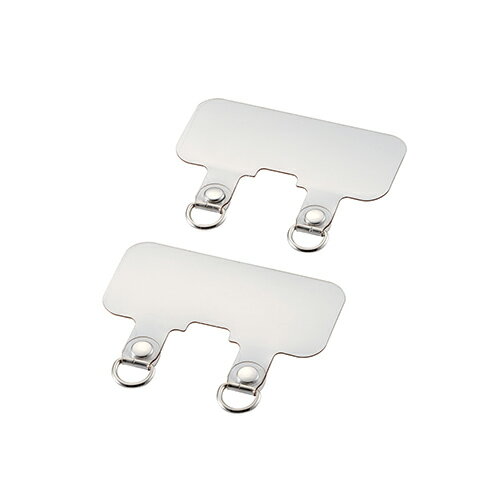 エレコム(ELECOM) P-STHD2CR クリア エレコム スマホ ストラップホルダー シート スピーカー穴用 2口 2枚入り