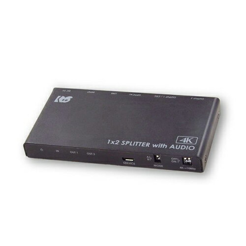 RATOC systems RS-HDSP2PA-4K 4K60Hz対応 1入力2出力 外部音声出力付 HDMI分配器 RSHDSP2PA4K