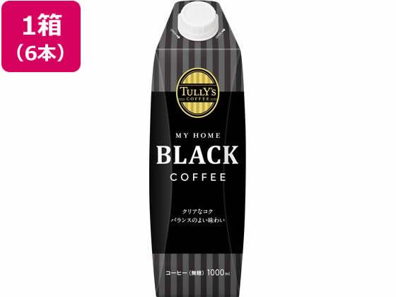 伊藤園 TULLY’S COFFEE BLACK 1L×6本[代引不可]