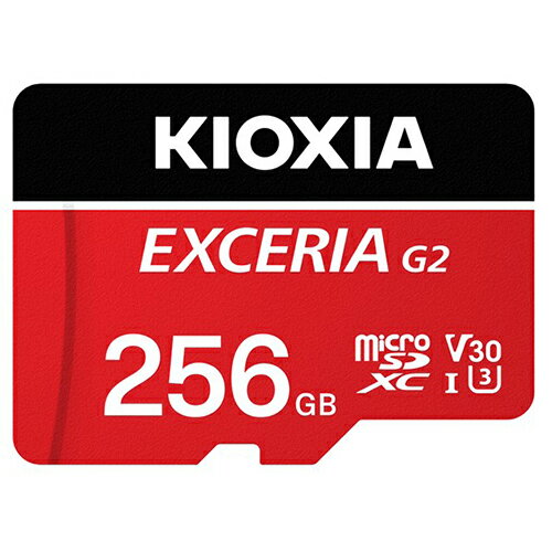 キオクシア KIOXIA KMU-B256GR(レッド) EXCERIA G2 microSDHC/microSDXC UHS-I メモリカード 256G KMUB256GR