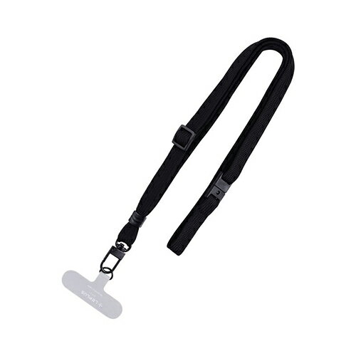 MSソリューションズ LN-NS01-BK ブラック スマートフォン 汎用 ネックストラップ SHOULTY MULTI STRAP 平紐タイプ LNNS01BK