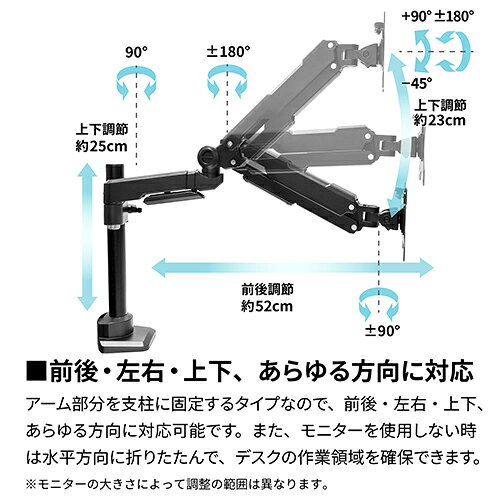 【対象ショップ限定 先着フラッシュクーポン】ARCHISS アーキス AS-MABG03D Monitor Arm Basic ガススプリング式 デュアル液晶モニターアーム ASMABG03D