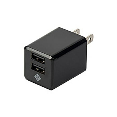 ナカバヤシ JYU-ACU09-BK(ブラック) 2.4A 2ポートUSB 充電器 JYUACU09BK