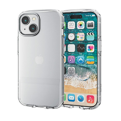 ���쥳�� ELECOM iPhone15 �� ������ ���ե� ��������ݸ��߷� ���ꥢ PMA23ATSLUCCR