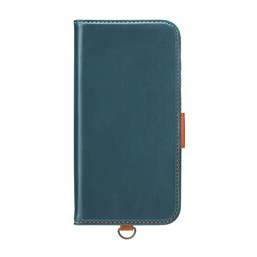 PGA iPhone15 Plus用 フリップカバー ブルー PG23CFP01BL