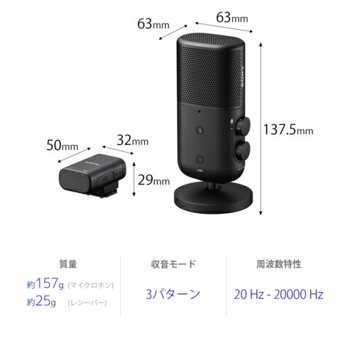 ソニー SONY ECM-S1 ワイヤレス/ストリーミングマイクロホン ECMS1