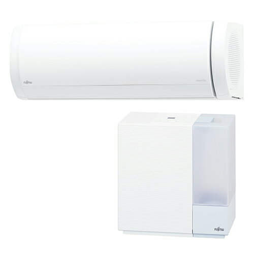 【工事料金別】富士通ゼネラル AS-XW22K-W(ホワイト) nocria(ノクリア) XWシリーズ 6畳 電源100V 加湿器セットモデル[代引・リボ・分割・ボーナス払い不可]