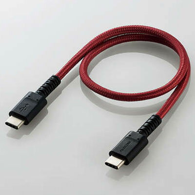 쥳 ELECOM MPA-CCS03PNRD(å) USB2.0֥ C-C PDб ѵ 0.3m MPACCS03PNRD