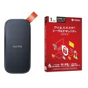 SDSSDE30-2T00-J27 ポータブルSSD 2TB + ウイルスバスター トータルセキュリティ スタンダード 1年版 同時購入用セット