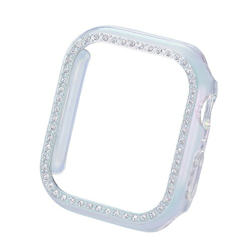 エレコム(ELECOM) AW-23BBPPJ-ACR オーロラクリア アップルウォッチ Series9/8/7 ハードバンパー ストーン付