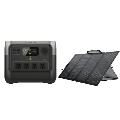 EcoFlow ZMR620-B-JP RIVER 2 Pro SOLAR220W-JP 220W両面受光型ソーラーパネルセット