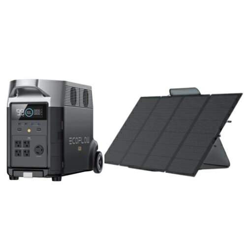 EcoFlow DELTA Pro UG ポータブル電源 3600Wh SOLAR400W-JP 400Wソーラーパネルセット