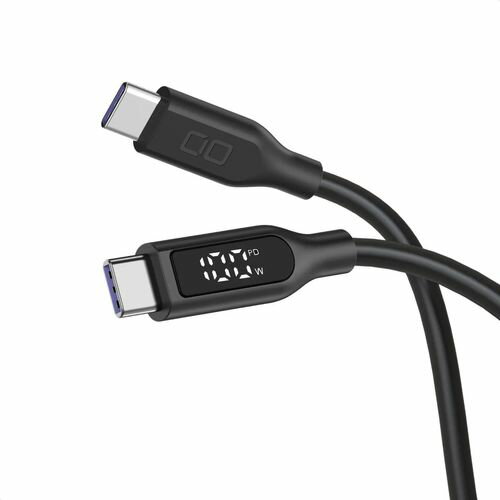 CIO(シーアイオー) CIO-SL-SC-CC1-BK ディスプレイ付きシリコンケーブル CtoC 100W 1m ブラック CIO(シーアイオー) CIO-SL-SC-CC1-BK ディスプレイ付きシリコンケーブル CtoC 100W 1m ブラック