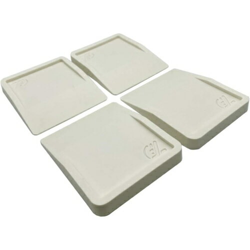 タツフト TFi-7015W 冷蔵庫キズ凹み防止ゴムマット 白 高さ10mm 耐荷重400kg 4個合計 4個入り TFI7015W