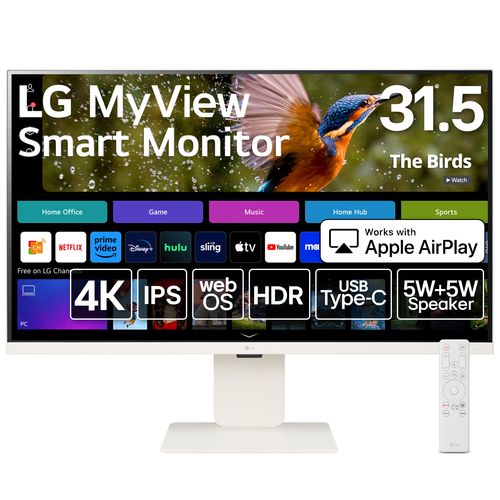 LGGNgjNX LG 32SR83U-W LG MyView Smart Monitor 31.5^ 4KwebOSڃfBXvC 32SR83UW