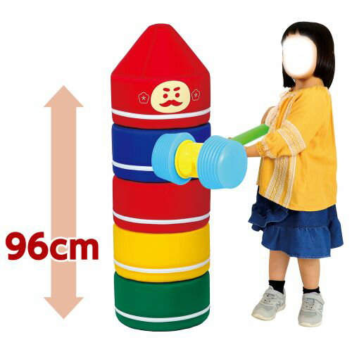 イーベストPC・家電館のアーテック 巨大だるまおとし 75205 だるま落とし お正月 ビッグサイズ 子ども会 ゲーム レクリエーション 室内遊び｜アングル3