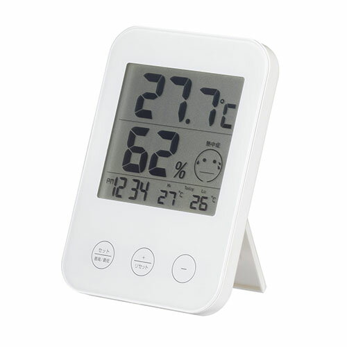 ヤザワ DO05WH(ホワイト) 熱中症・インフルエンザ警報付 デジタル温湿度計