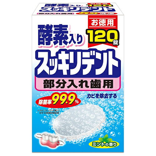 ライオンケミカル スッキリデント入れ歯洗浄剤 部分入れ歯用 120錠 ライオンケミカル スッキリデント入れ歯洗浄剤 部分入れ歯用 120錠