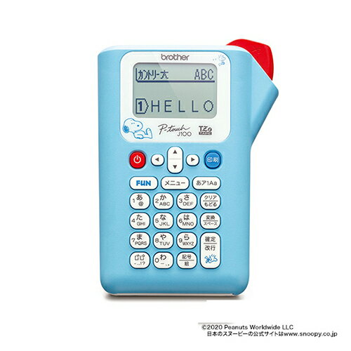 ブラザー brother PT-J100SNL スヌーピーライトブルー ピータッチ P-touch ラベルライター PTJ100SNL