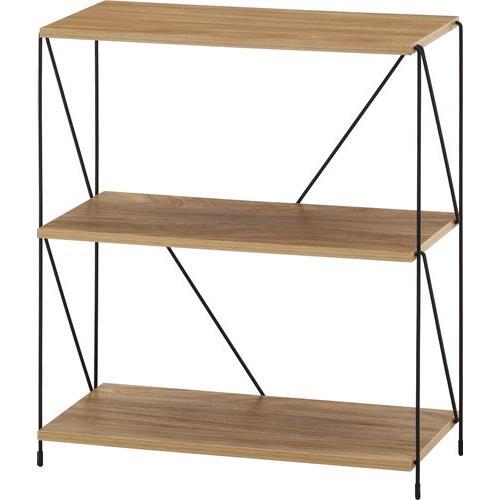樂天商城 - 不二貿易 【組立品】EZBOワイヤーラック3段 60幅 OAK NA【代引・日時指定・キャンセル不可・北海道沖縄離島配送不可】