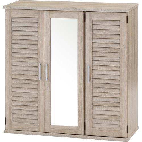 環境, ECO用品 - 不二貿易 【組立品】ルーバー＆ミラー付きシューズボックス90幅 WHO 86193