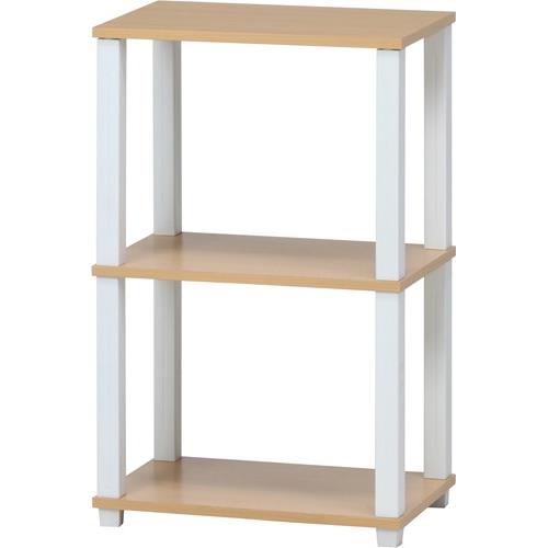 不二貿易 【組立品】フィット 3段ラック NA×WH【代引・日時指定・キャンセル不可・北海道沖縄離島配送不可】