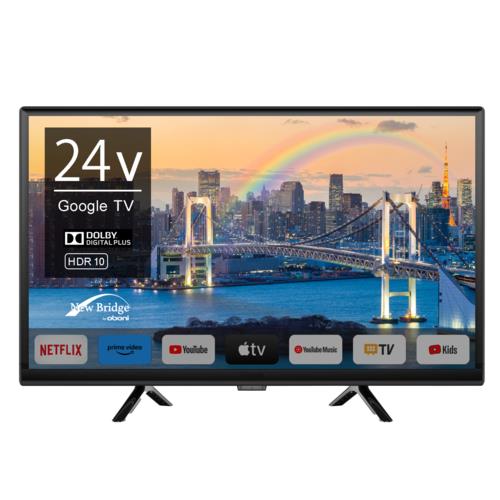 【設置＋リサイクル＋長期保証】NewBridge(ニューブリッジ) OBN-24THD1 24V型HD液晶スマートテレビ GoogleTV搭載