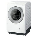 【標準設置料金込】【長期5年保証付】パナソニック(Panasonic) NA-LX125DL-W(マットホワイト) 洗濯乾燥機 左開き 洗濯12kg/乾燥6kg