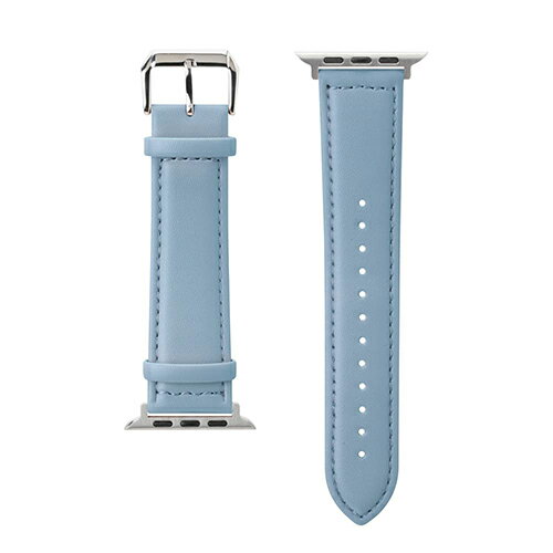 PGA PG-AW49PU04BL ブルー Apple Watch 49/45/44/42mm用 PUレザーバンド PGAW49PU04BL