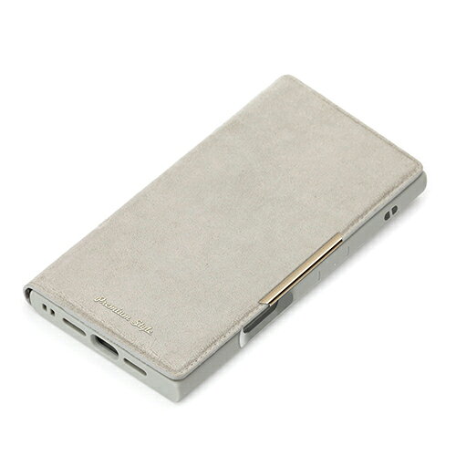 PGA PG-24ACF07GY スエード調/グレー iPhone16用 クリアフリップケース PG24ACF07GY