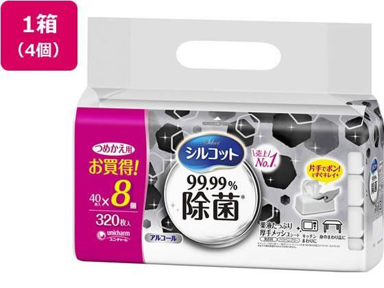 Rakuten - ユニ・チャーム unicharm シルコット 99.99%除菌ウェットティッシュ 詰替 40枚8P×4セット