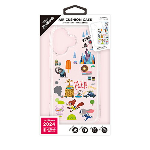 PGA PG-D24APT01ZTP ズートピア iPhone16用 エアクッションケース PGD24APT01ZTP