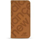 エム・ディー・シー(エムディーシー) md755353 iPhone16用 new balance 手帳ケース スタンプロゴスエード キャメル(2)