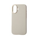 エレコム(ELECOM) PM-A24ASCSHGB(グレージュ) iPhone16用ケース ハイブリッド シリコン カメラレンズ保護設計 アンチダストコート