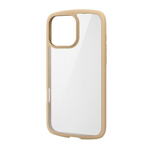 樂天商城 - エレコム(ELECOM) PM-A24DTSLFCBE カフェオレ iPhone16 Pro Max用ケース ハイブリッド 衝撃吸収 軽量 カメラ周り保護