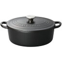 ル・クルーゼ LE CREUSET ココット オーバル IH対応 両手鍋 25cm 2102-25(マットブラック) 210225