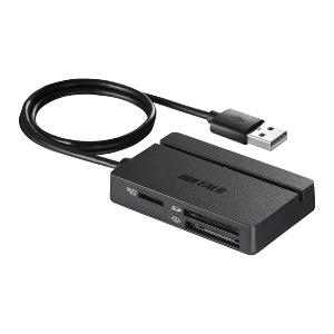 バッファロー BUFFALO BSCR100U2BK ブラック USB2.0 マルチカードリーダー スタンダードモデル BSCR100U2BK