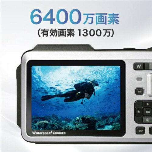 高橋国際商事 TAKA WORLD TT-WD1300B ブラック Bluemake4K防水コンパクトデジタル...