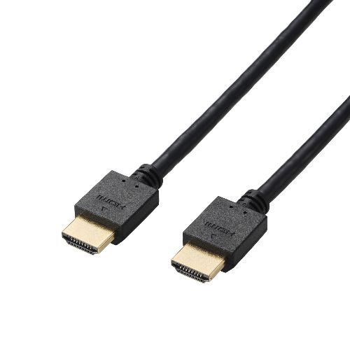 エレコム(ELECOM) DH-HD14E20BK2(ブラック) HDMIケーブル ハイスピード 2m 4K 30Hz ARC テレビ パソコン ゲーム機対応 High Speed HDMI Cable