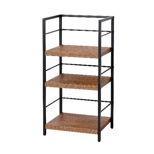 クロシオ 【組立式】23485 アート3段ラック ヴィンテージブラウン 23485