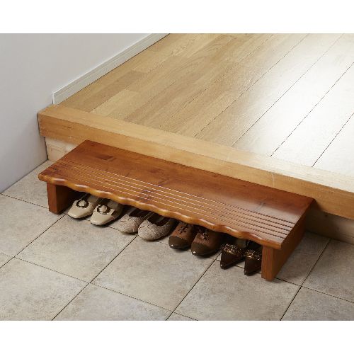 クロシオ 【完成品】4224 天然木玄関台 90 4224