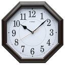 保土ヶ谷電子販売 HWC-019W-BR(ブラウン) アナログ掛時計 FORMIA(フォルミア)見やすい シンプル 連続秒針 八角