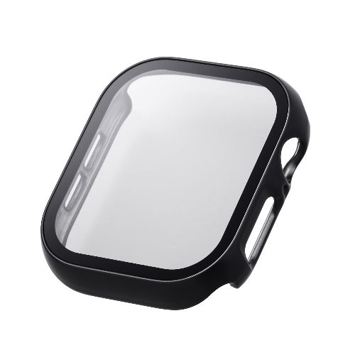 エレコム ELECOM AW-24AFCGPBK ブラック アップルウォッチ カバー Series 10 46mm フルカバー 表面硬度10H 全面保護 メタリック AW24AFCGPBK