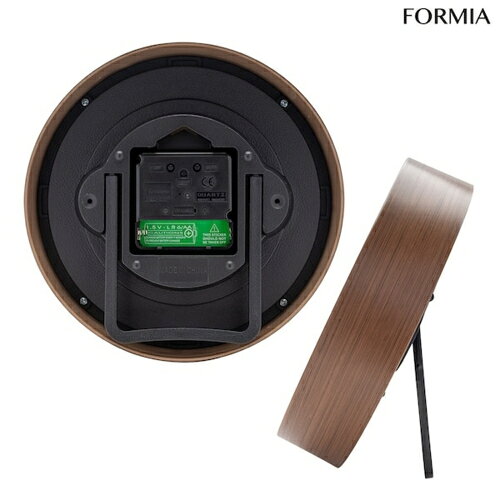 保土ヶ谷電子販売 HIC-007RC-BR ブラウン インテリア電波掛け時計 置き掛け兼用 Formia フォルミア 夜間秒針停止 ポップ [3]