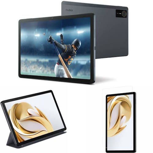 ZTE ゼットティーイー 【純正カバー+保護フィルムセット】nubia Pad SE 10.95型 6GB/128GB/WiFi Androidタブレット K99J K99JCVFLset(2.0)